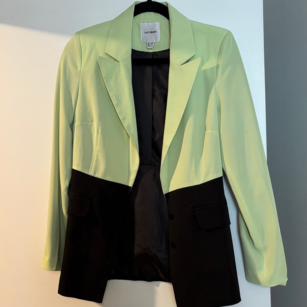 Chic Lime and Black Women's Blazer